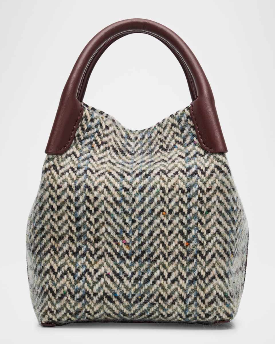 Bale Micro Chevron Tweed Shoulder Bag